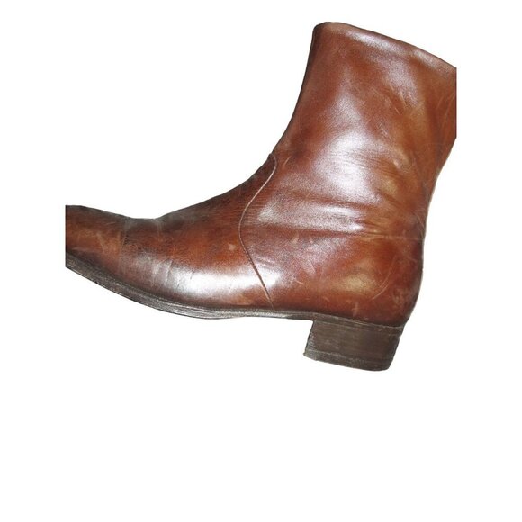 MORESCHI ITALY Genuine Italian Leather Boots in black size 8.5 Full zip Vintage main image 12